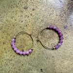 creoles-or-laminé-tourmaline-rose