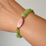 bracelet-calcédoine-opale-rose-fait-main