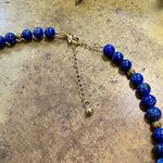 Collier ras du coup lapis lazuli or laminé 1