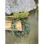 Bracelet fin en turquoise facettée, 3 mm