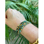Bracelet fin en turquoise facettée, 3 mm 2