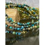 Bracelet fin en turquoise facettée, 3 mm 3