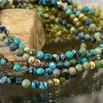 Bracelet fin en turquoise à facettes 3