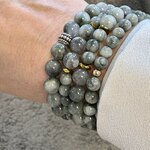 Bracelets en œil de chat et hématite dorée 2