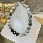 Bracelet homme oeil de chat oeil de faucon 8 mm
