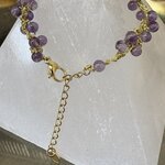 Bracelet améthyste crochet fabriqué en france