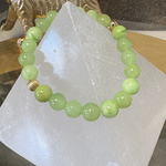 Bracelet en calcite verte 8 mm