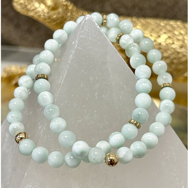 Bracelet en garniérite 6 mm