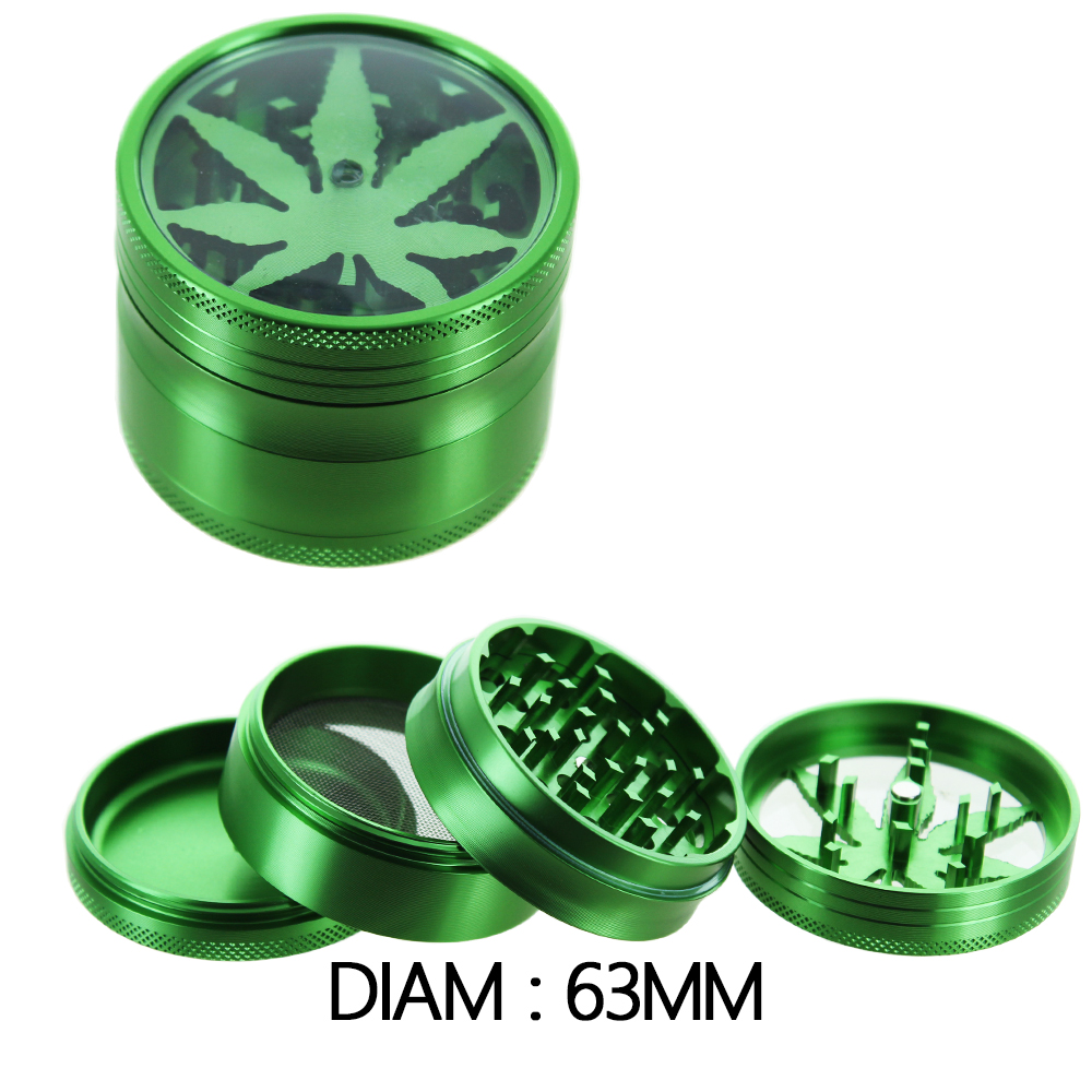 Grinder-Alu-Leaf-Vert-63mm-CN7