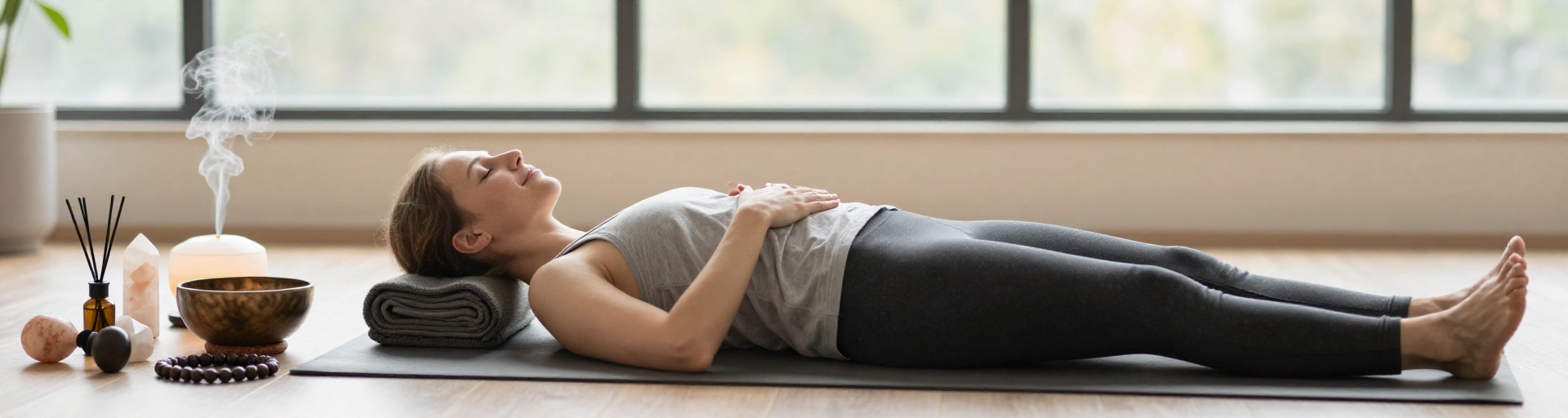 yoga et cristaux en meditation