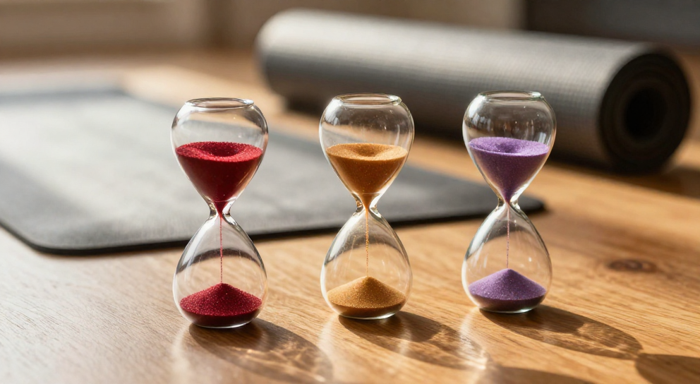 horloges sabliers sur table