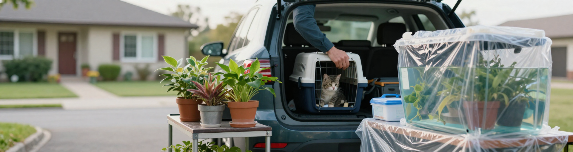evacuation familiale et chat