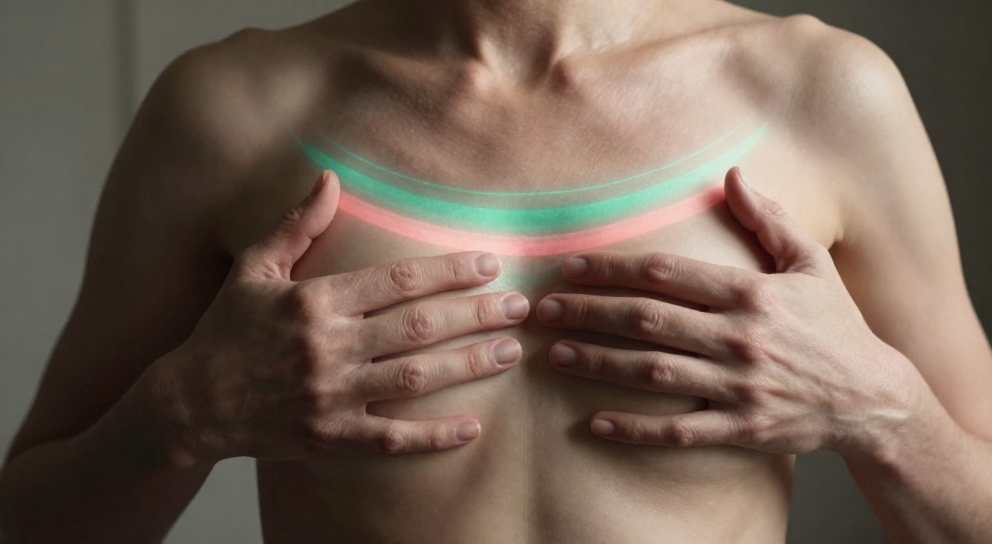mains sur sternum chakra coeur