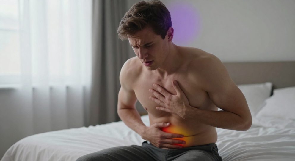 homme anxieux dans une chambre