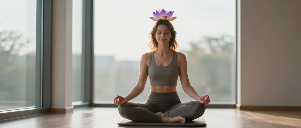 femme meditante chakra couronne
