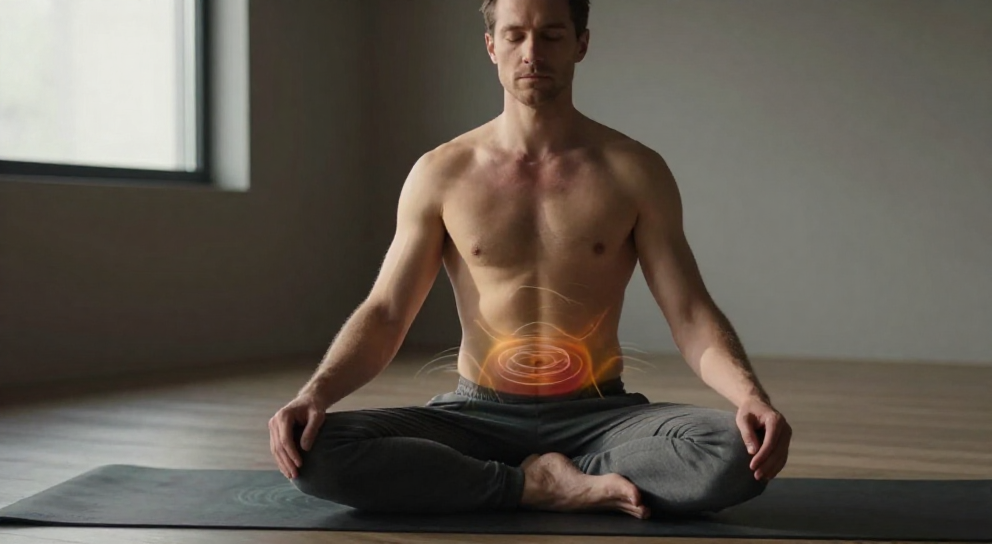 homme meditant aux auras