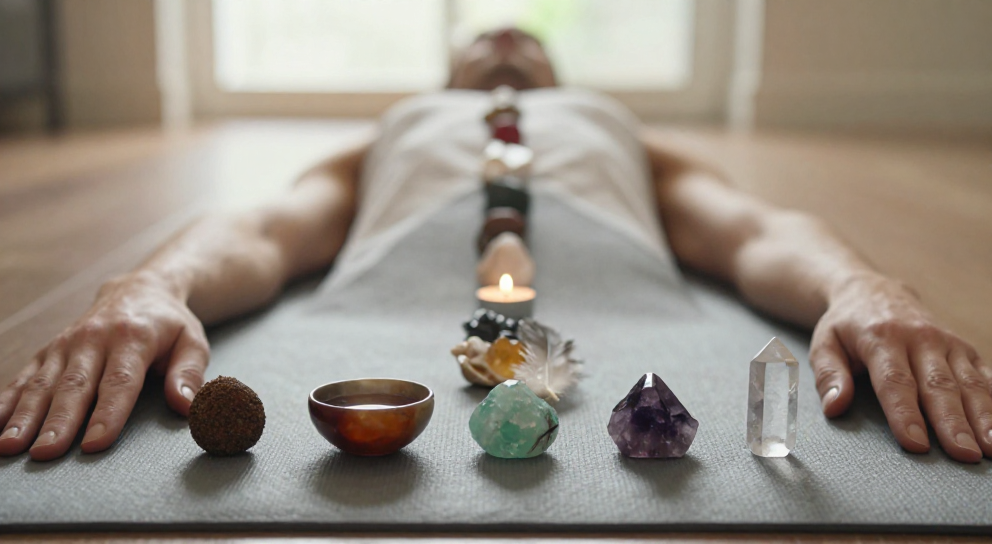 chakras et pierres colonne vertebrale