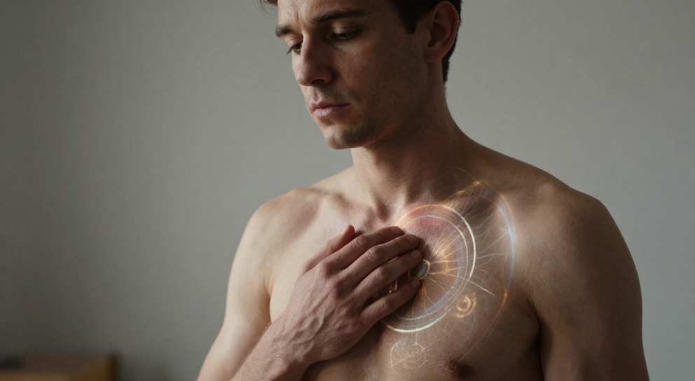 portrait introspectif avec energies lumineuses