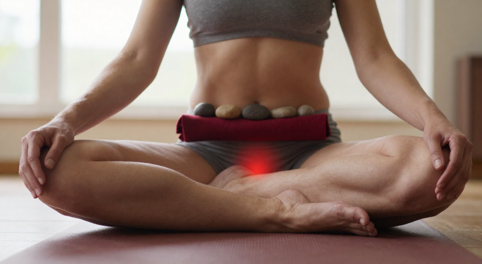 pratiquant assis meditation chakra racine