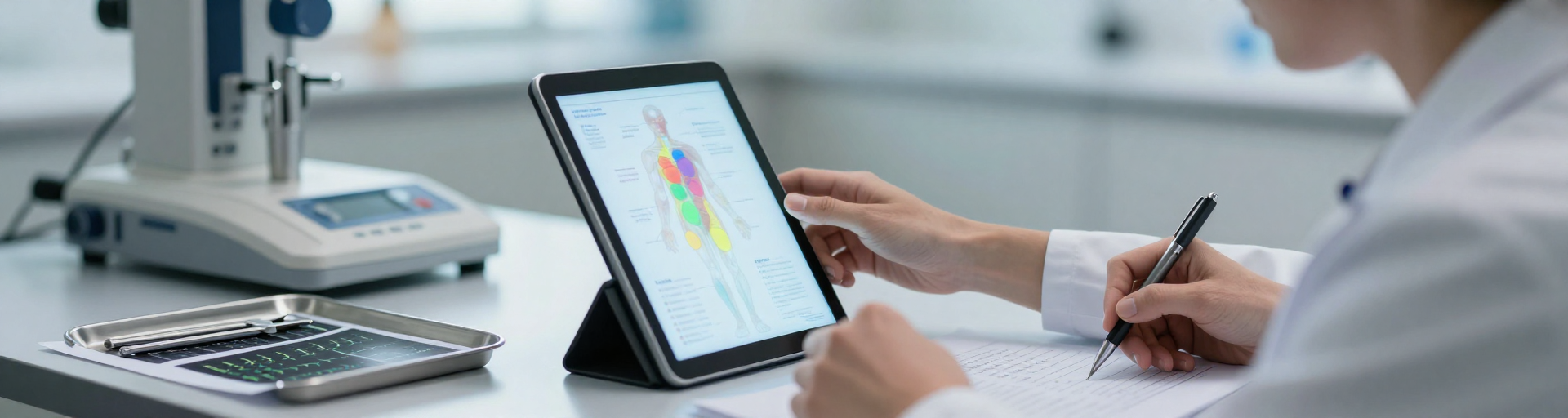 chercheur clinique analyse chakra sur image