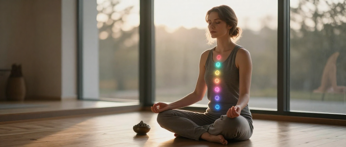 femme meditant chakras alignes