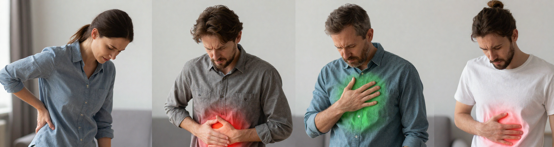 trois personnes avec douleurs chakras