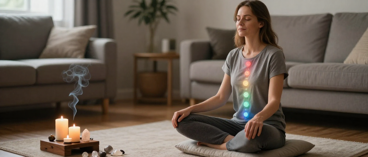 rituel chakras dans le salon