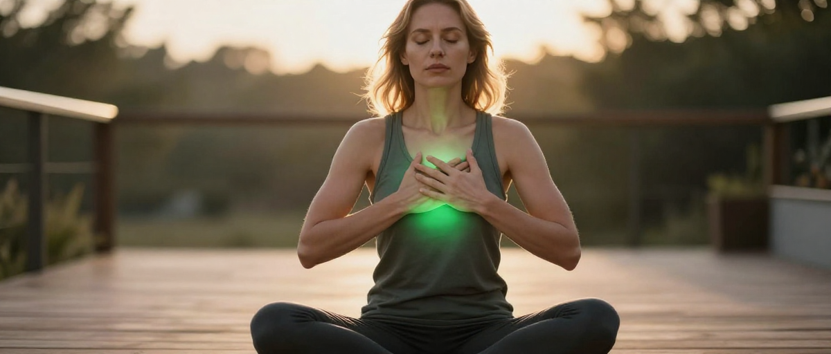 femme meditante chakra coeur