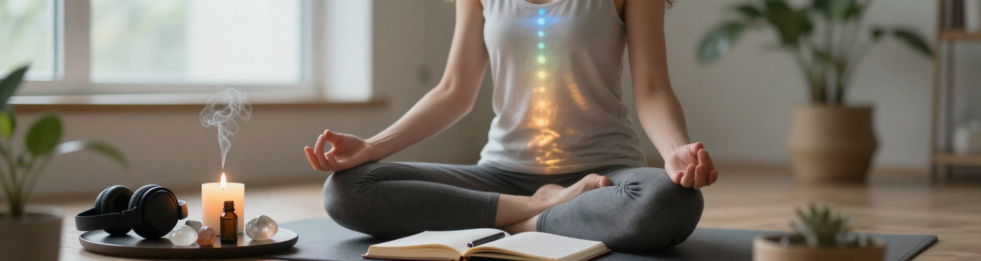 femme en meditation chakras interieur