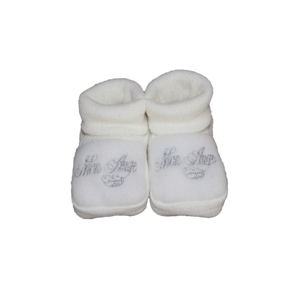 chaussons-tricot-blanc-mon-ange-bebe-chatounets