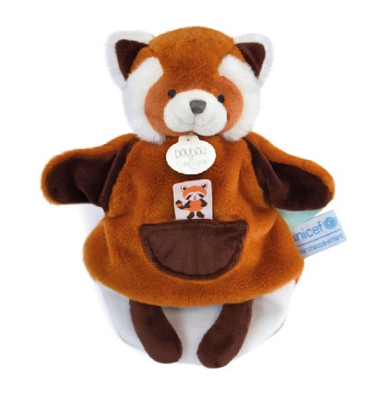doudou-marionnette-unicef-panda-roux-dc3988-doudou-et compagnie