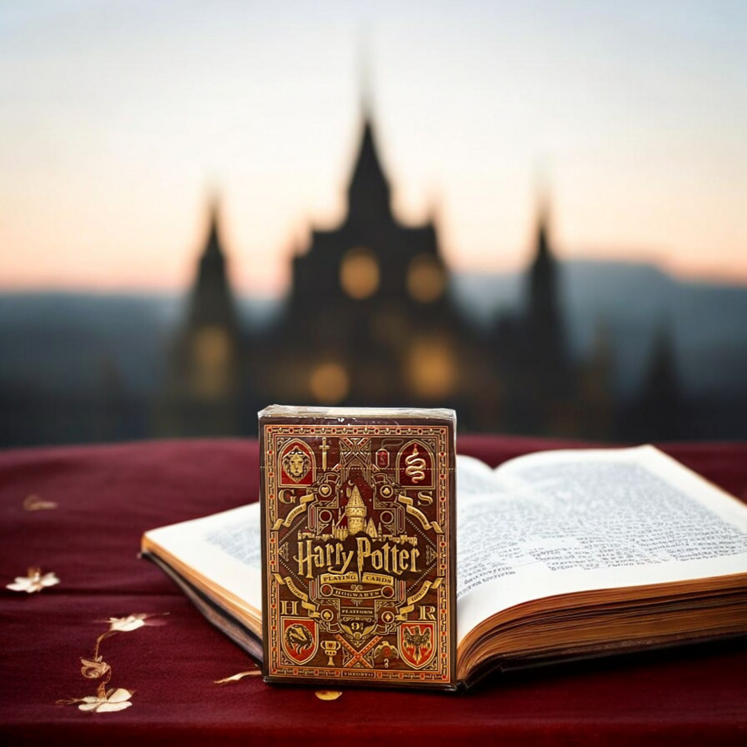 Theory11 Harry Potter Deck Rouge – Cartes à Jouer Premium Personnalisées, Hommage à Gryffondor, Édition Limitée