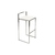 TABOURET QUADRA BLANC
