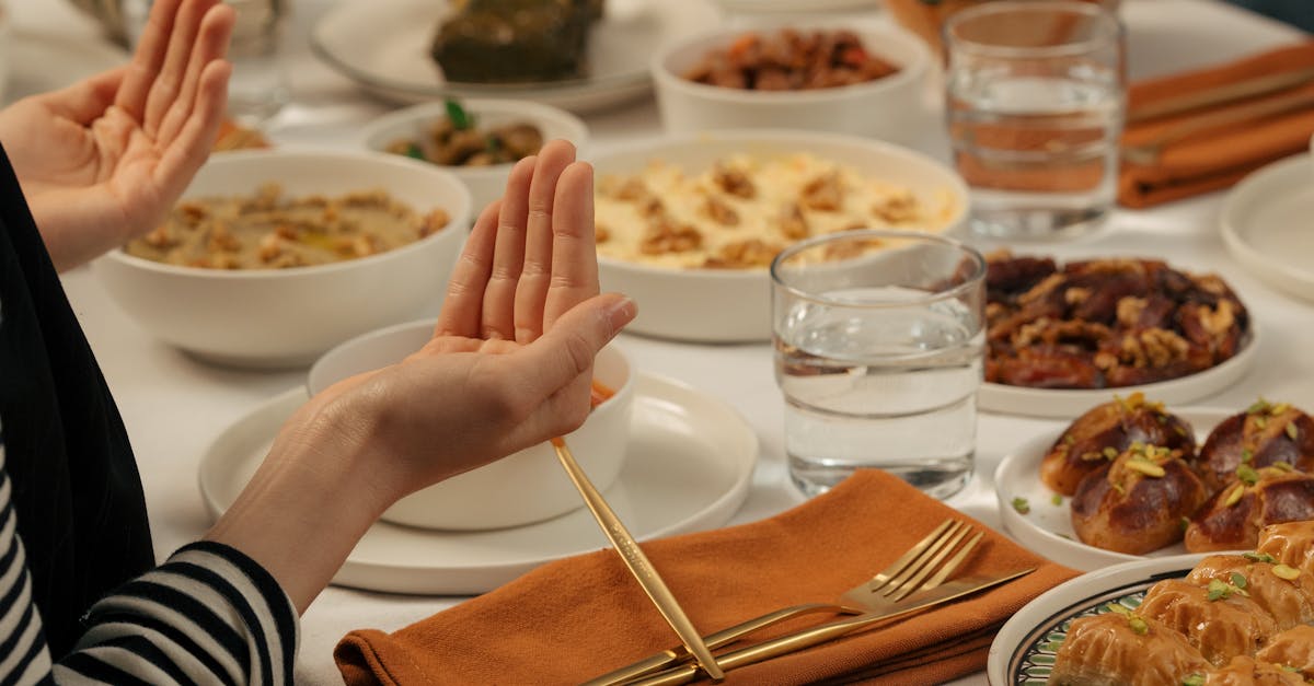 Halal musulman dinner