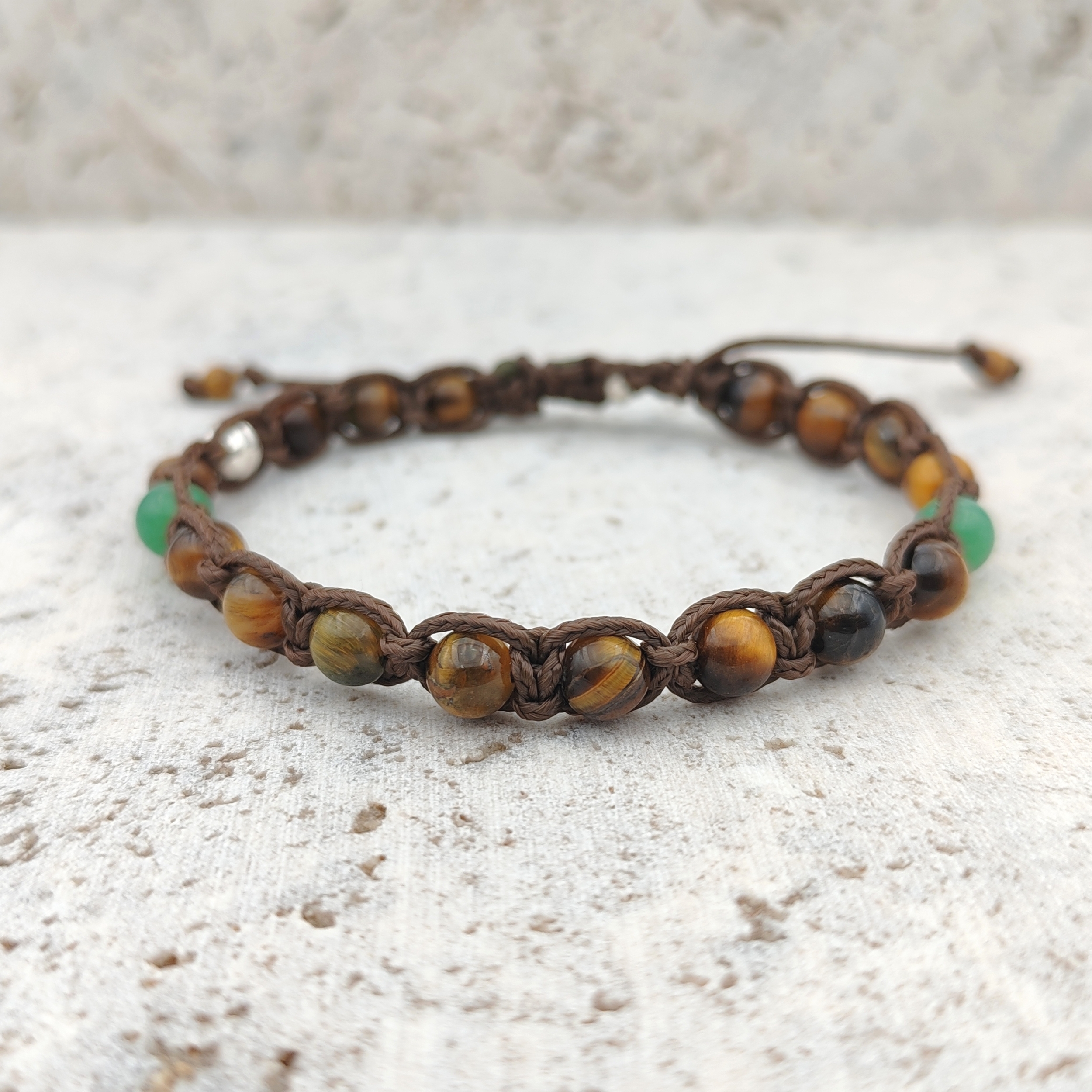 Bracelet homme piton oeil de tigre  - Bijouterie JK