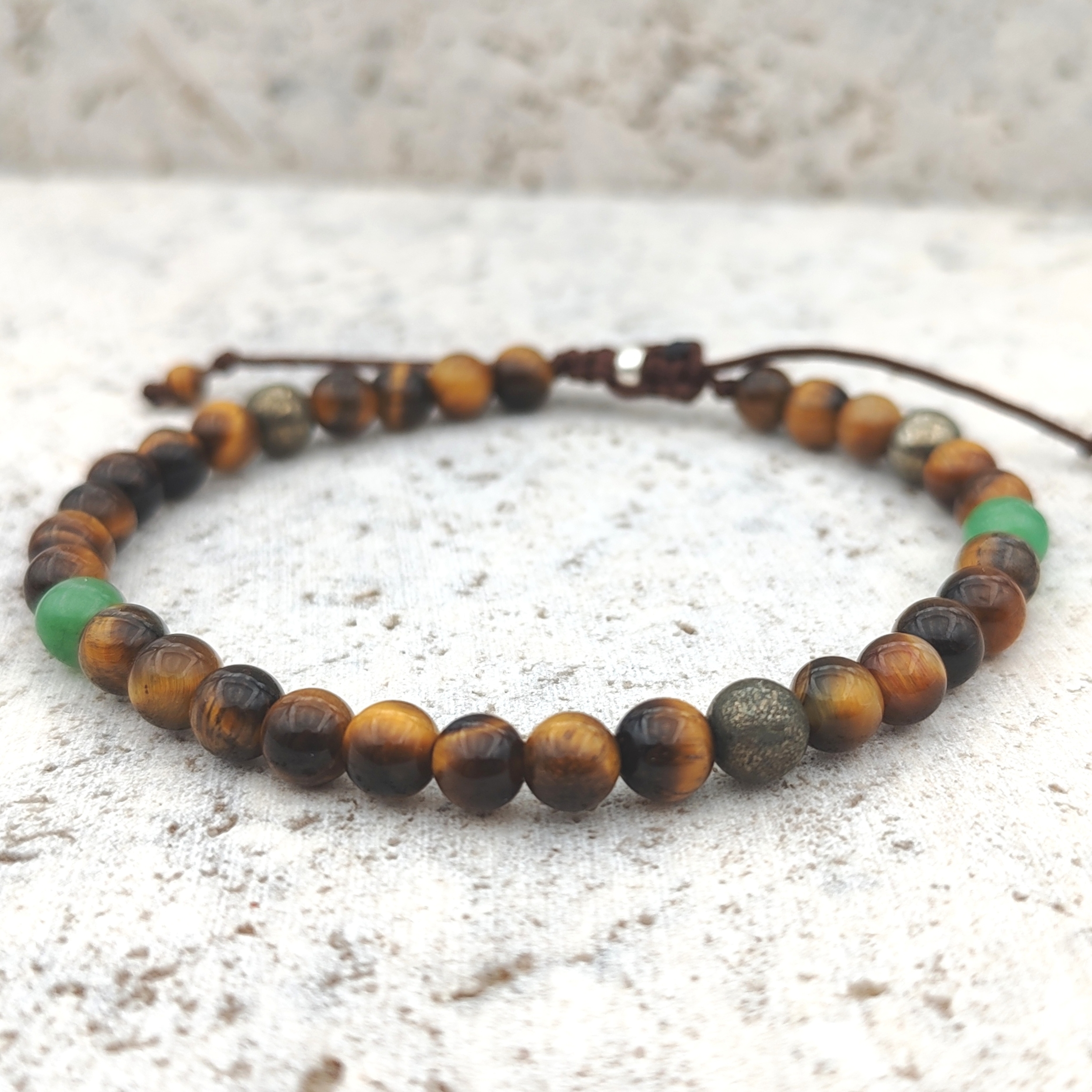 Bracelet homme stone free oeil de tigre - Bijouterie JK