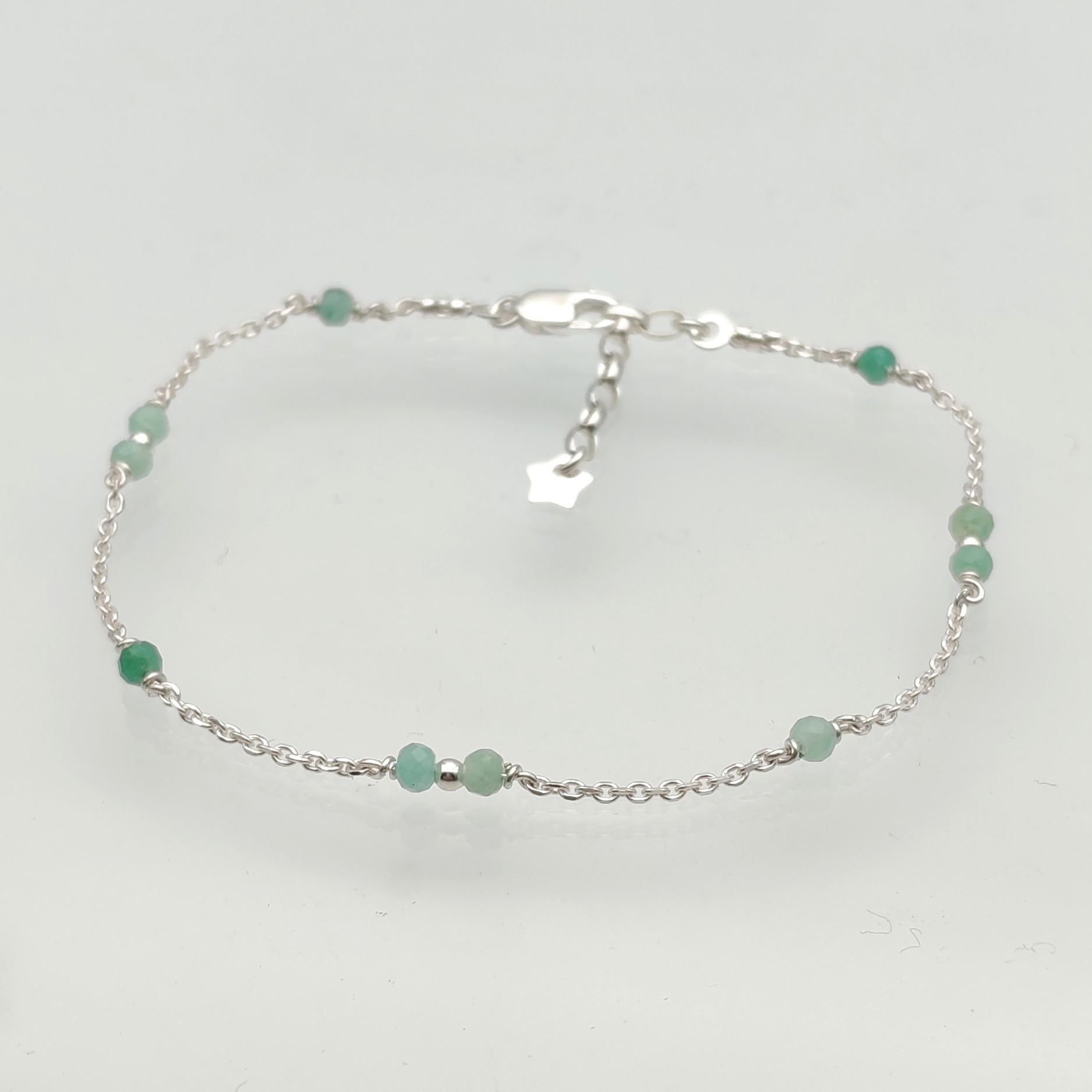 Bracelet Gioia emeraude et argent