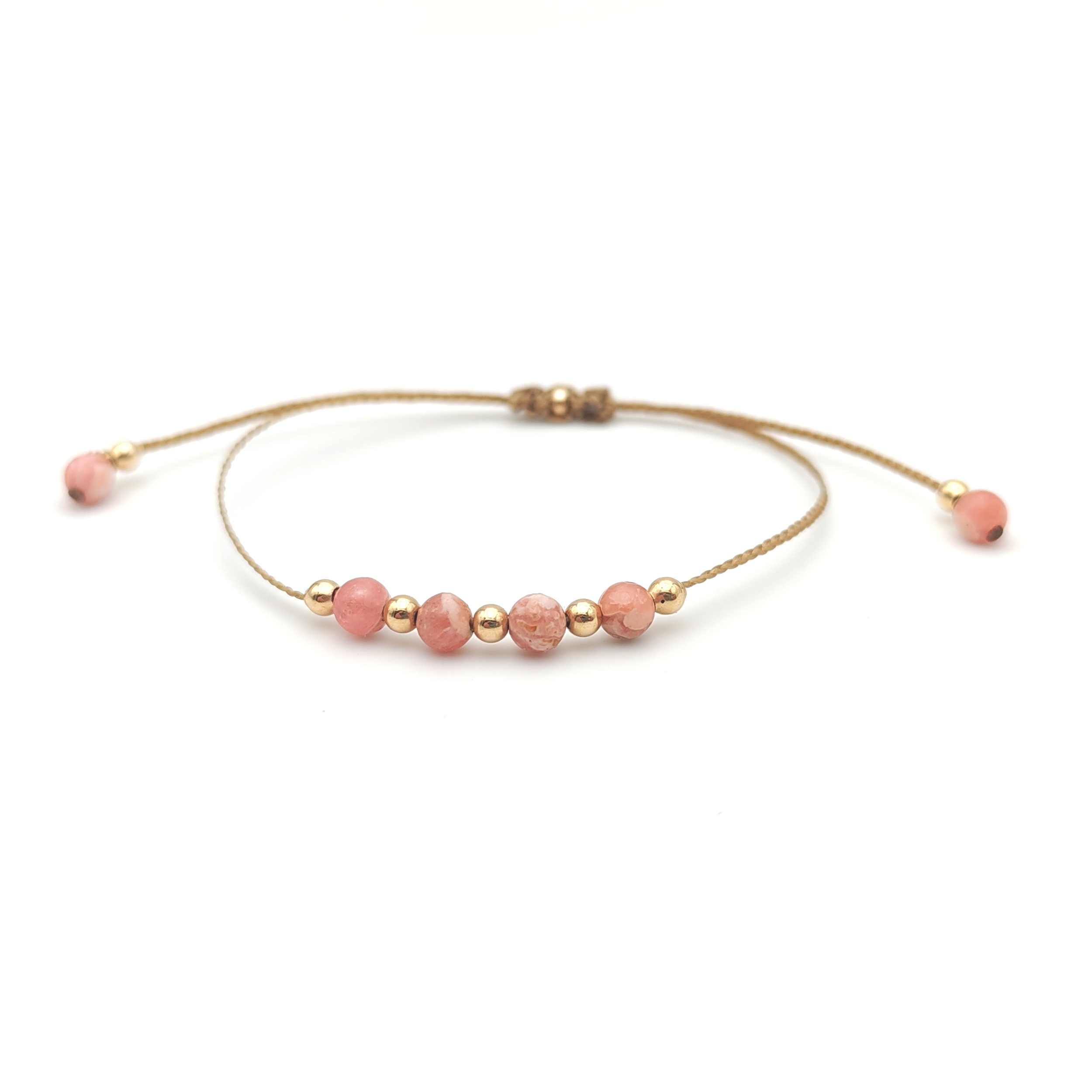 Bracelet nazca rhodochrosite et goldfilled
