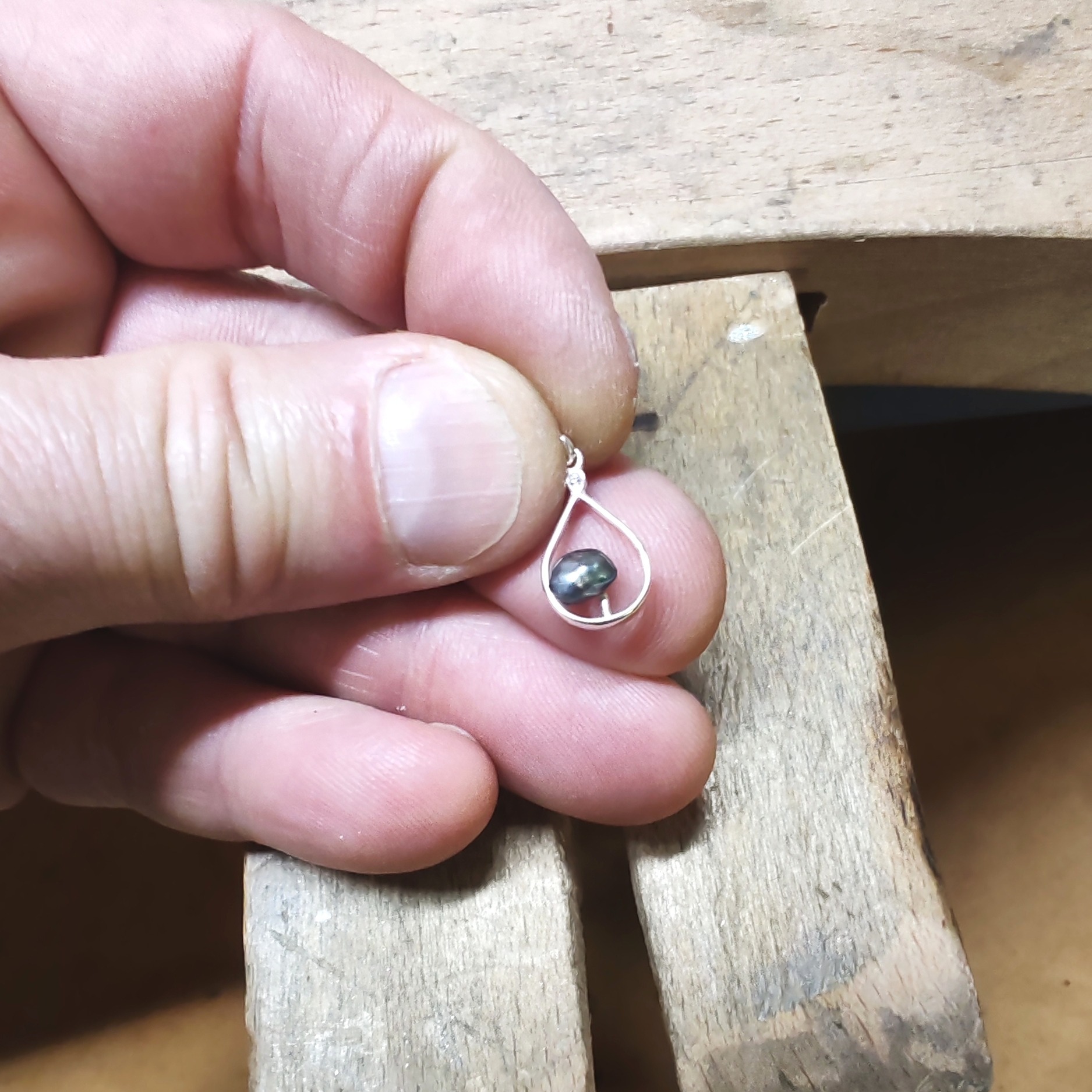 Pendentif Huahine fabrication