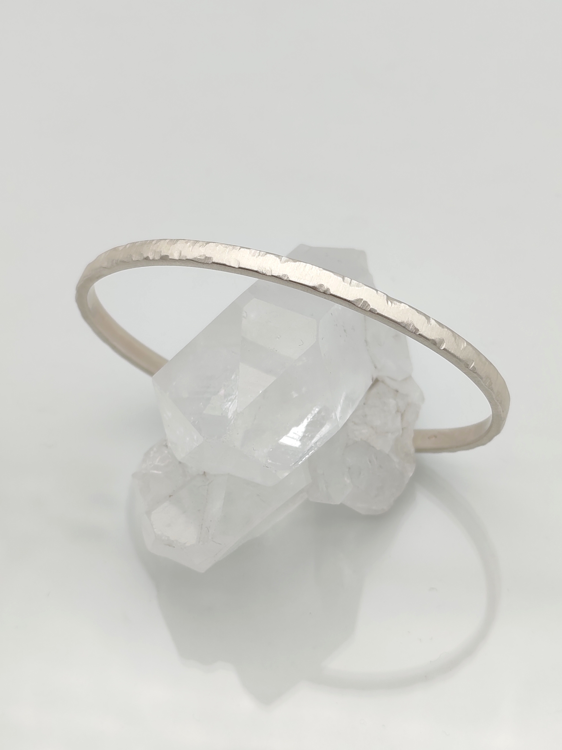 jonc homme en argent 925 sculpté et brossé