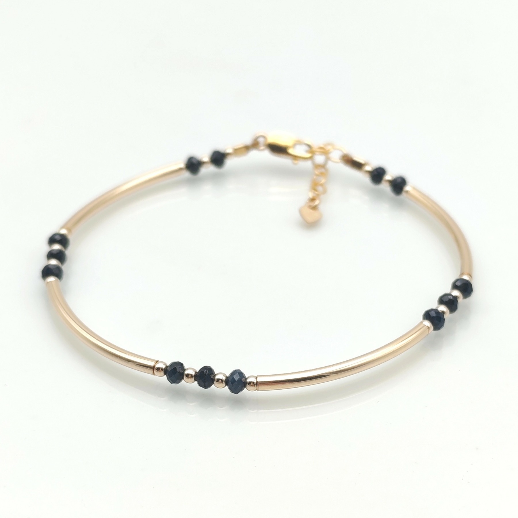 Bracelet jonc louxor en pierres precieuses, saphir 2