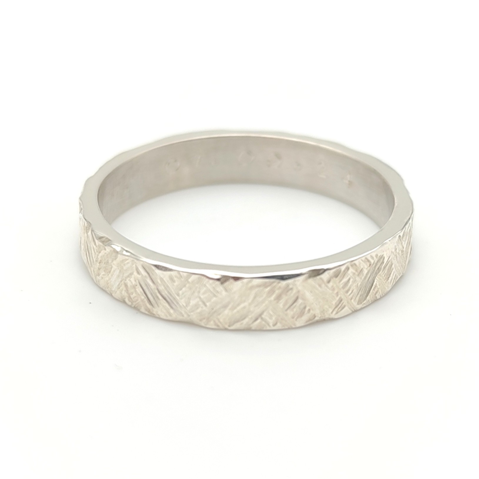 Bague homme martelée en argent 925