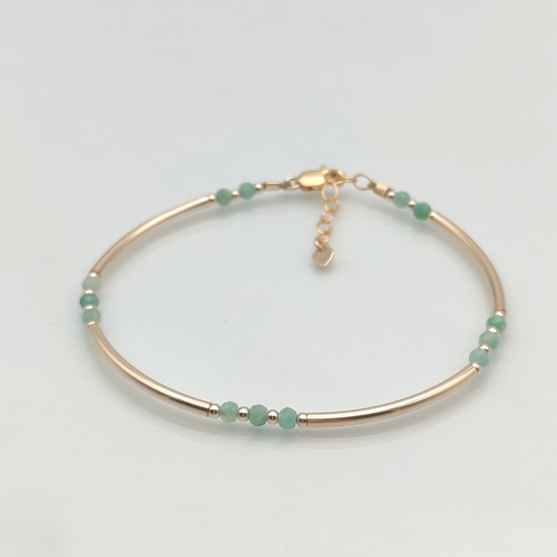 Bracelet Louxor en goldfilled et emeraudes naturelles
