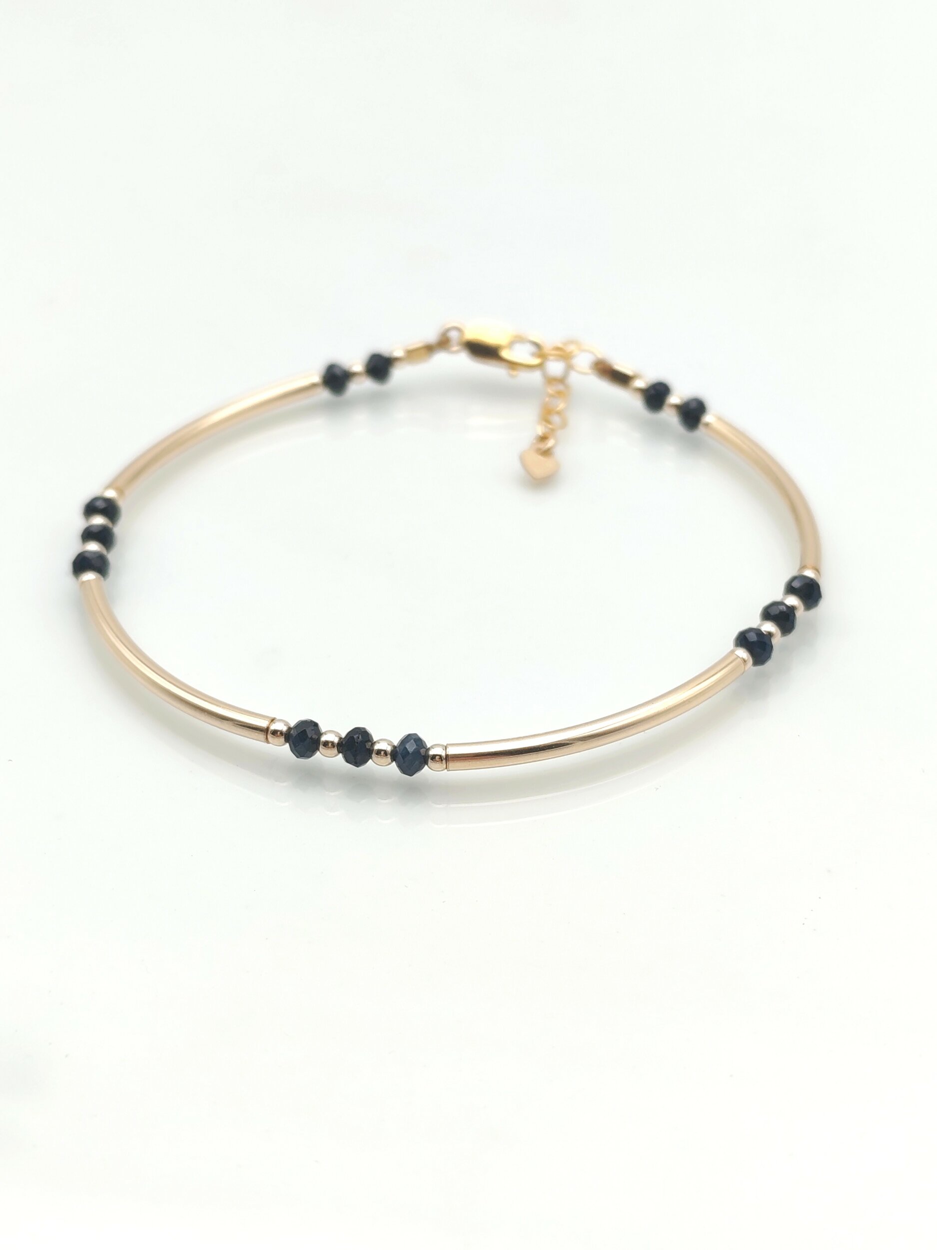 Bracelet Louxor en goldfilled et saphirs naturels