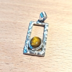 Pendentif martelé et oeil de tigre 2