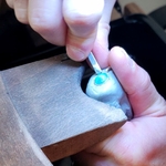 Fabrication pendentif turquoise kingman argent