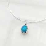pendentif turquoise kingman argent