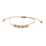 Bracelet nazca rhodochrosite et goldfilled