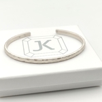 bracelet jonc homme en argent 925 brossé sur écrin