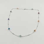 collier en argent 7 chakras pierres naturelles